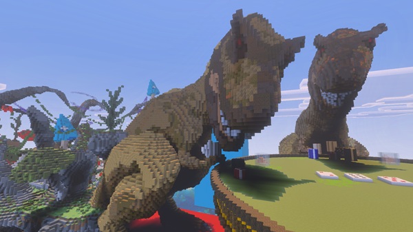 Instant Build Dino Poker Addon minecraft pe