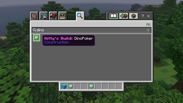 Instant Build Dino Poker Addon minecraft