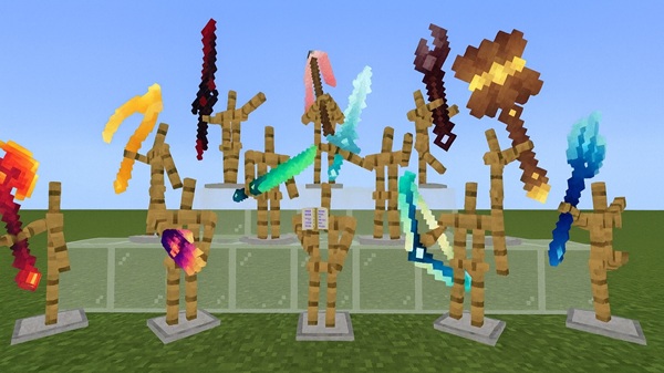 Lost Soul’s Elemental Weapons Revamp Addon minecraft pe