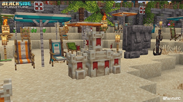Beachside Furniture Addon mcpe bedrock