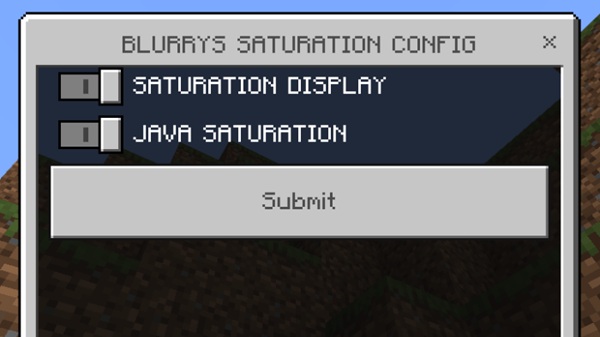 Blurry’s Java Saturation Addon mcpe bedrock