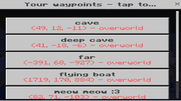 Lilys Survival Waypoints Banner Addon minecraft pe