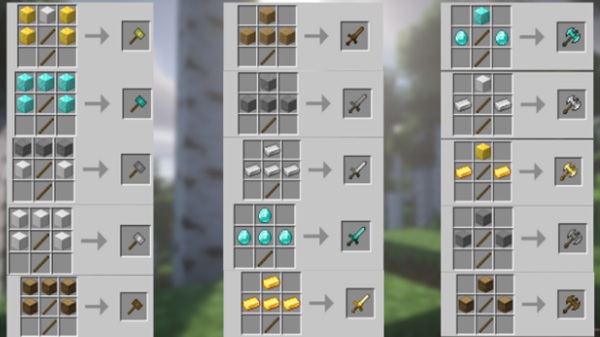 More Vanilla Weapons Addon minecraft pe
