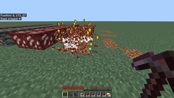 Red Vein Miner Addon minecraft pe