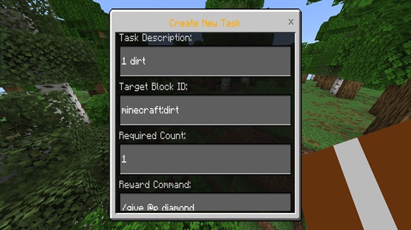 Task System Addon minecraft