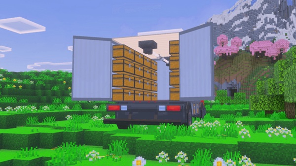 Truck with Functional Storage Addon mcpe bedrock
