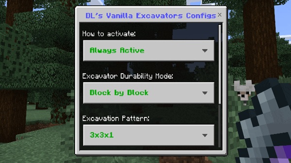 Vanilla Excavators Addon minecraft