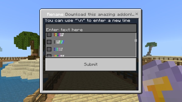 Advanced Floating Text Addon mcpe bedrock