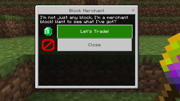 Block Trades Addon minecraft