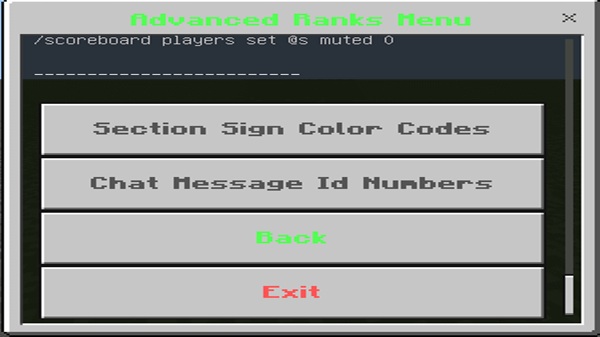 Chat And Name Rank Addon mcpe bedrock