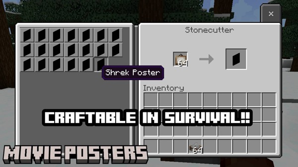 Movie Posters Addon minecraft