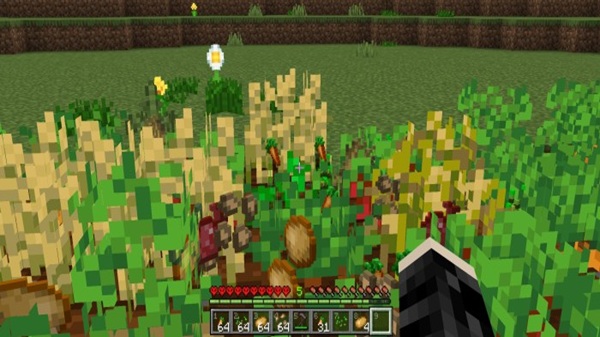 One Click Harvest Addon minecraft pe