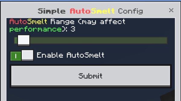 Simple Auto Smelt Addon mcpe bedrock