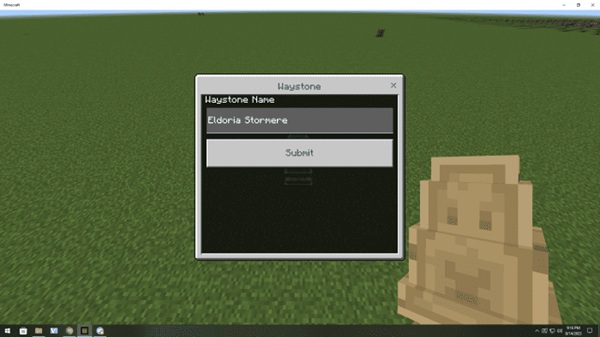 Simple Waystone Addon minecraft pe