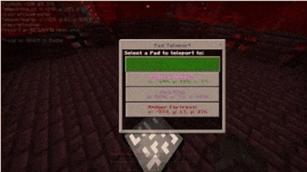 Teleport Pads Addon minecraft pe