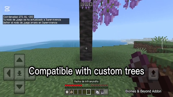 Tree Harvester Addon mcpe bedrock