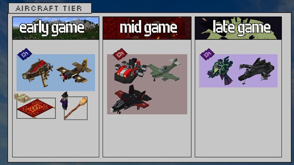 FlyerWork Vanilla Aircraft and Plane Addon mcpe download