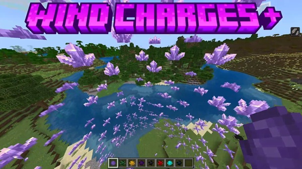 Wind Charges Plus Addon mcpe bedrock