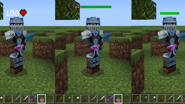 Damage Indicator Addon mcpe bedrock