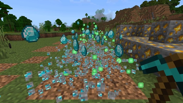 Falling Minerals and Trees Addon mcpe download