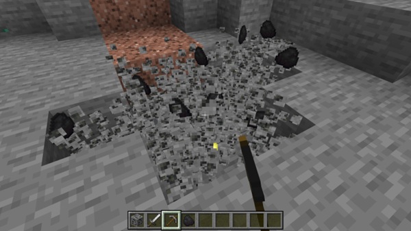 Falling Minerals and Trees Addon minecraft pe