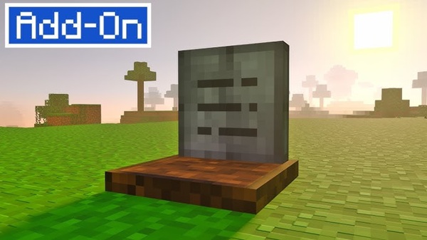 Gravestone & Death Coordinates Addon mcpe bedrock