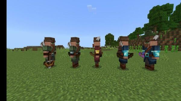 villagers and illagers legacy addon mcpe